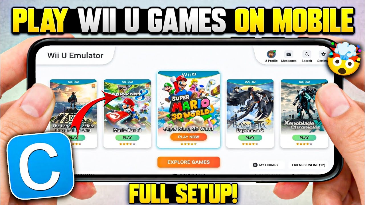 🔥 Play Wii U Games On Android - Cemu Emulator V0.5 Update Full Setup ...