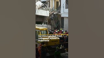 Survivors pulled from collapsed school in Indonesia | AJ #shorts