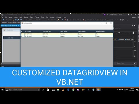 Customized DataGridView Using VB.Net