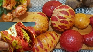 Beetroot Bun | How to make super soft beetroot bun | Rozi's Taste & Art