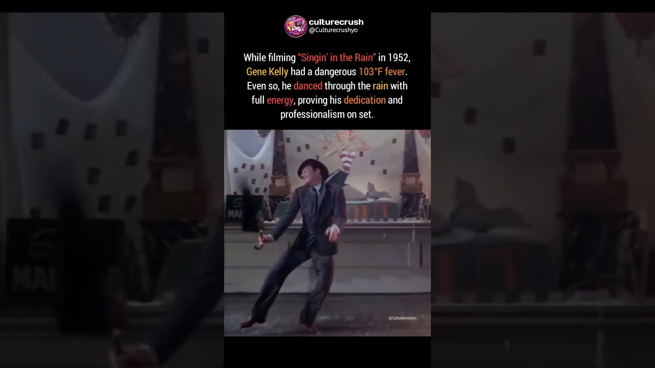 Gene Kelly Filmed This Classic Scene With a 103°F Fever #shorts
