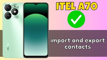 ITEL A70 Contacts import And Export settings || How to import and export contacts