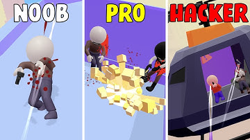 Pinker Lab | Run n Gun - AIM Shooting (NOOB vs PRO vs HACKER)