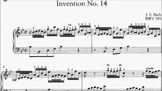 AMEB Piano Series 18 Grade 5 A1 Bach Invention No.14 BWV 785 Sheet Music