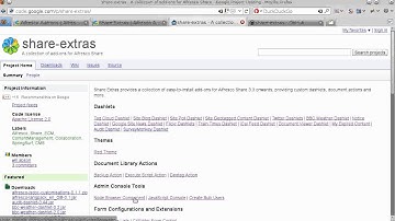 Alfresco Share:  Featured Add-on - Extras