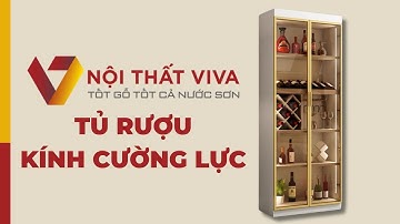 Tủ Rượu Kính Cường Lực Khung Nhôm Cao Cấp | Nội Thất Viva