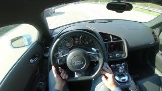 Audi R8 V10 Coupe Facelift S-Tronic - Beschleunigung - Autobahn - Probefahrt Testbericht - Sound