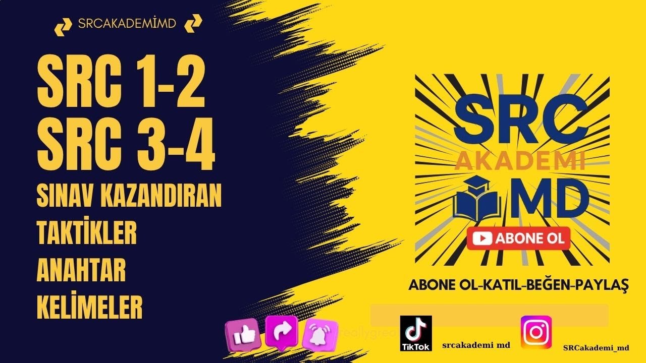 SRC 1-2-3-4 Çıkmış Soruları|Püf Noktalar ve Tüyolar | Sınav Taktikleri | 2025 Güncel|#src|#güncel#35