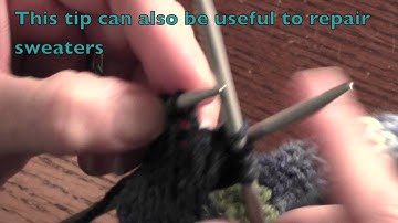 Knitting Tip How to Pick up Dropped Stitches
