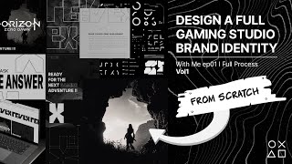 FULL BRAND IDENTITY DESIGN for a Fictional Gaming Studio 🎮🕹️ | Step-by-Step Process . Ep 01 I Vol1