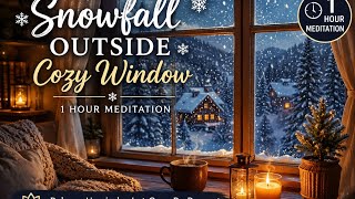 Snowfall Outside a Cozy Window ❄️ 1 Hour Meditation | Relax, Unwind & Find Inner Peace Quiet Winter Window вќ пёЏ Cozy Ambient Music For Deep Focus Study Reading 1 Hour
