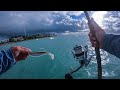 Fishing During a Feeding Frenzy in a Huge Inlet During a Storm