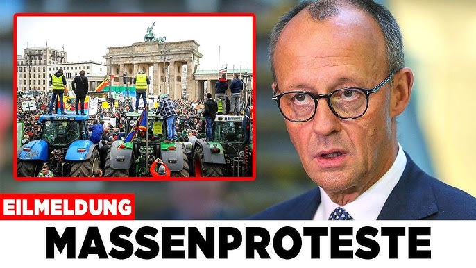 Merz in Terror weil Massenproteste gegen ihn gestartet wurden! - YouTube
