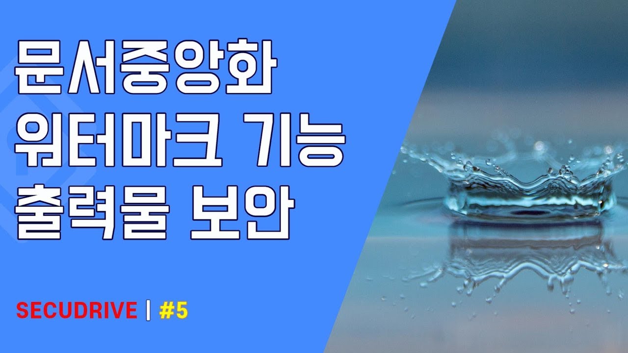 05 문서중앙화 워터마크 기능으로 출력물 보안을 시원하게 해결하세요.