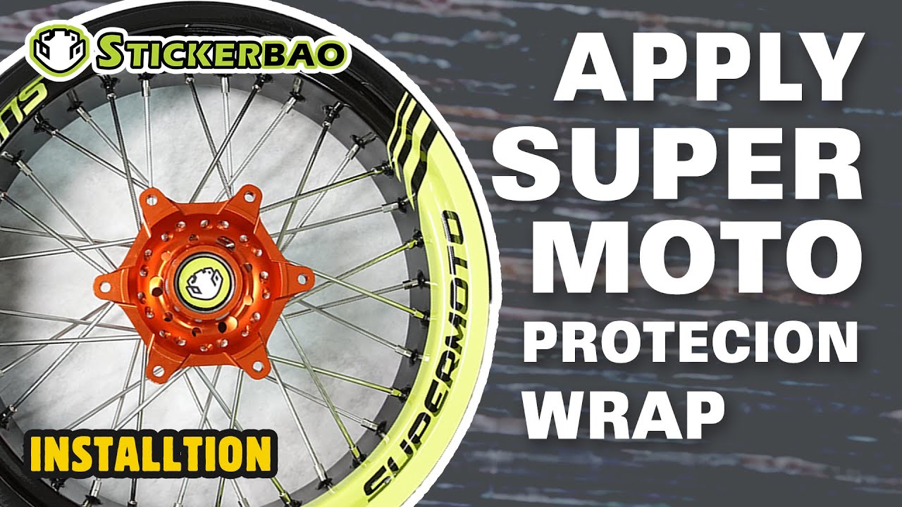 Apply Rim Protection Wrap on Supermoto Bikes Fits DR-Z400SM DR650 CR500 | StickerBao
