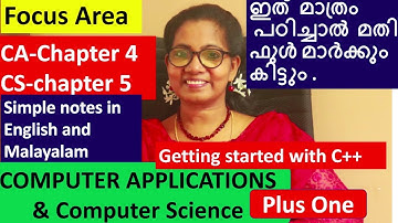 [Focus Area] Getting Started with C++ | Chapter 4 | +1 Computer Application/Science in Malayalam