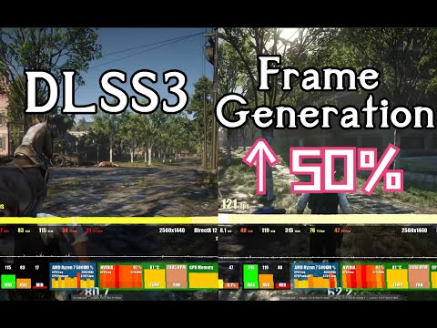 Red Dead Redemption 2 DLSS 3 Frame Generation Comparison