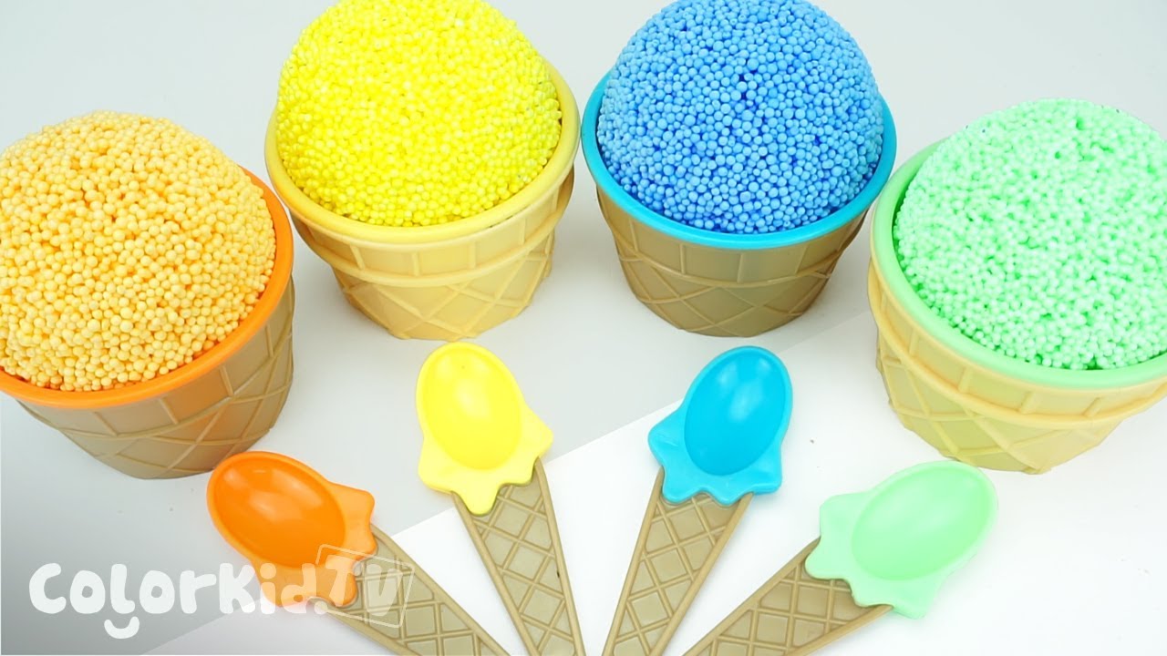 Play with Foam Clay Ice Cream CupsCake Surprise Toys Doraemon Peppa Pig Learn Colors for Kids