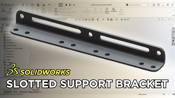 Learn SOLIDWORKS: How to Create a Slotted Support Bracket (Step-by-Step Tutorial!)