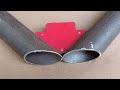 How To Quickly Cut Pipe For 90 Degree Joints / How To Cut Pipe At 45 Degrees / 90 Degree Welding