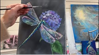 How To Paint a DRAGONFLY  acrylic