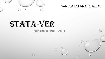 Stata: Fundir bases de datos - Merge