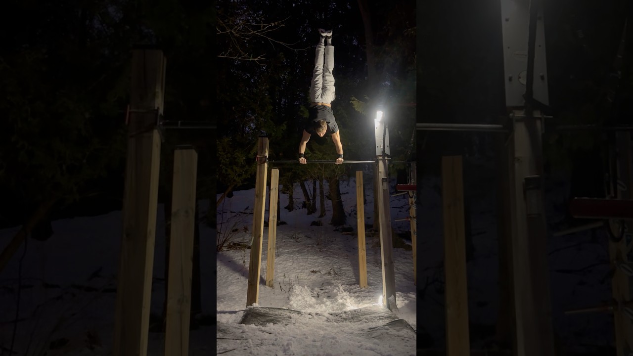 Training Calisthenics in the Artic cold #motivation #streetworkout #workout
