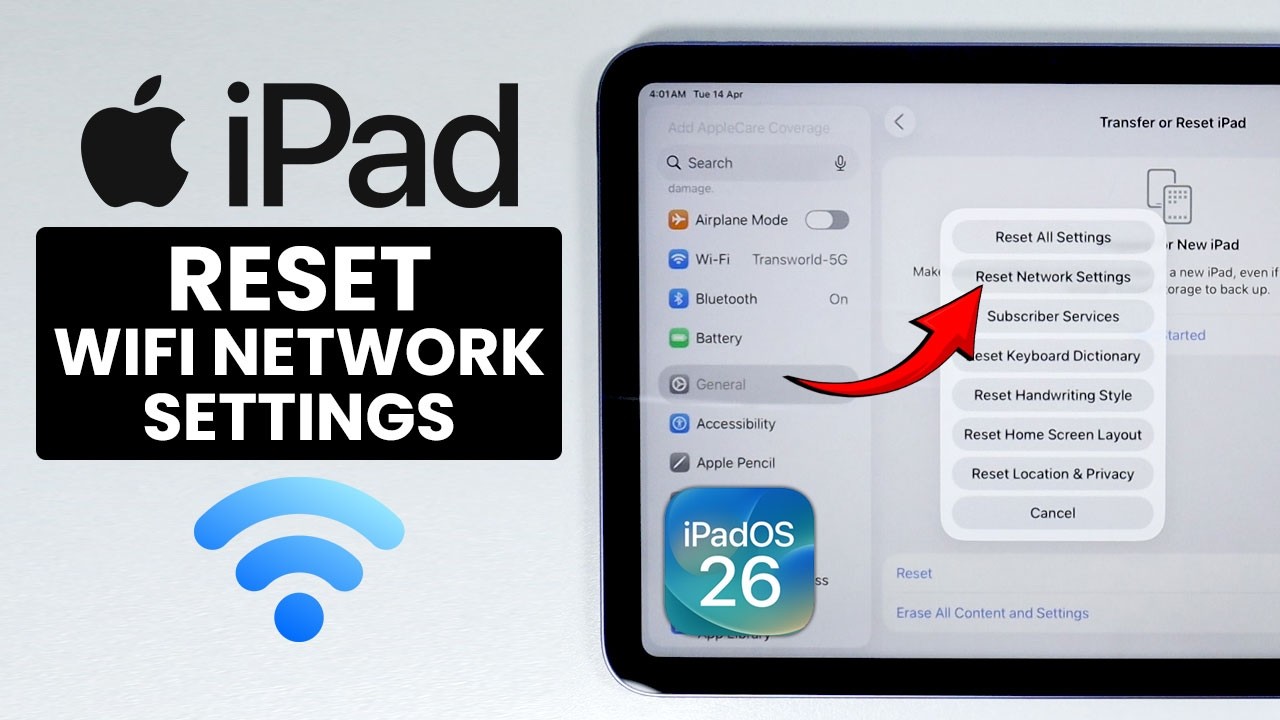 How to Reset WiFi Network Settings on iPad - Fix WiFi Issues (iPadOS 26 ...