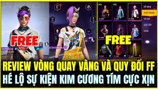 REVIEW VÒNG QUAY VÀNG VÀ ĐỒ QUY ĐỔI THẺ FF SIÊU ĐẸP, HÉ LỘ SỰ KIỆN KIM CƯƠNG TÍM MỚI | Free Fire screenshot 2
