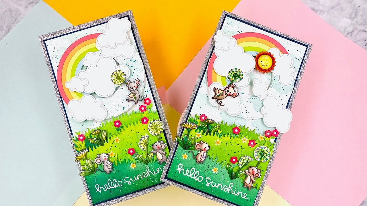 Magic Iris Pop-up Card/Lawn Fawn/Spectacular Sky/팝업카드/움직이는 카드 만들기/아이리스 카드