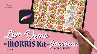 Create a Jacobean Pattern with the Morris Kit in Procreate | Live Demo