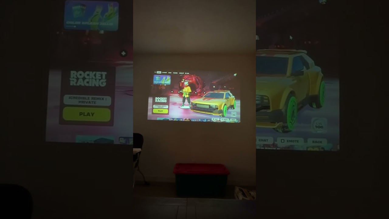 VOPLLS 4K Projector - Part 40 - Playing Rocket Racing on Fortnite with the VOPLLS Projector!