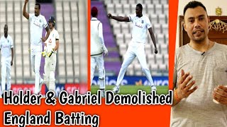 England Batting Collapse As Jason Holder & Shannon Gabriel Strikes | Eng vs WI