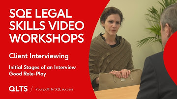 Preview - Client Interviewing - Initial Stages of an Interview - Good Role Play