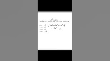 Find the critical points of 𝑔(𝑥)=𝑥3−6𝑥2+9𝑥+15g(x)=x 3 −6x 2 +9x+15 #maths #calculus