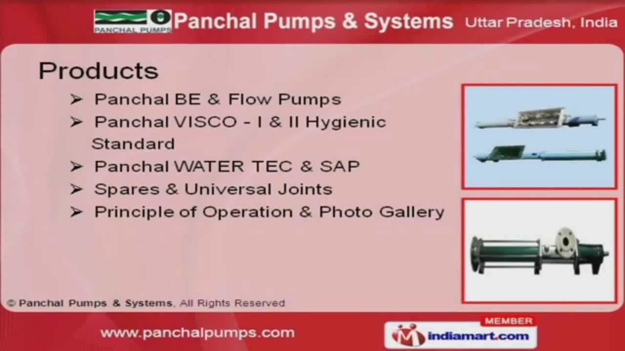 Progressive Cavity Pumps by Panchal Pumps & Systems, Kanpur YouTube