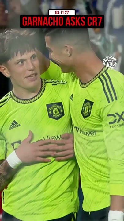 When Garnacho Asked Ronaldo If He Could Do His New Celebration 🥹