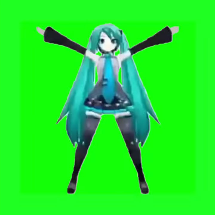 Hatsune Miku Dancing Greenscreen