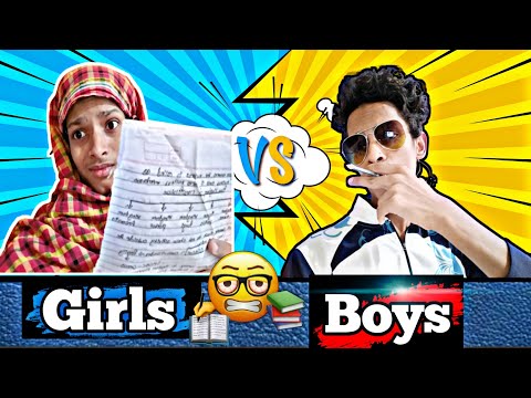 Girls v/s boys before exams full comedy video