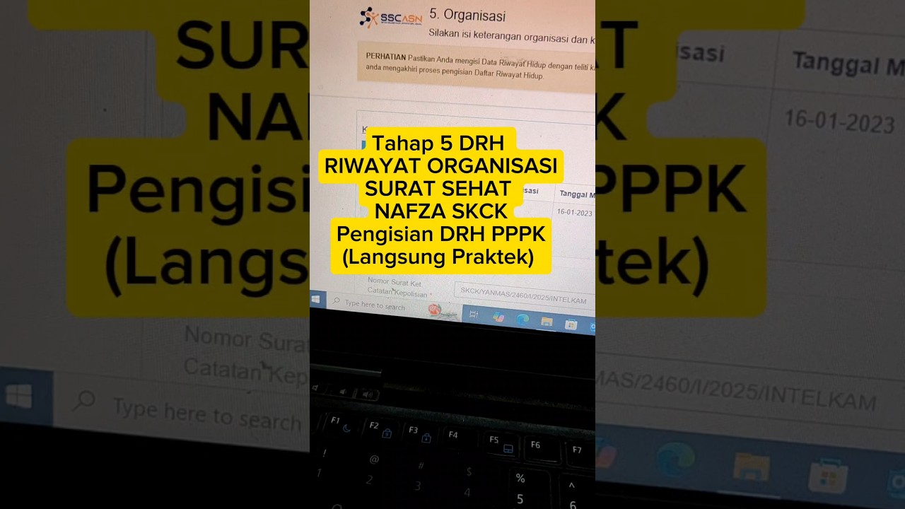 Tahap 5 DRH PPPK Riwayat Organisasi SKCK Napza Kesehatan Jasmani dan Rohani #pppk2025