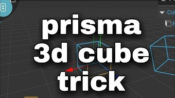 prisma 3d cube trick 👌😃