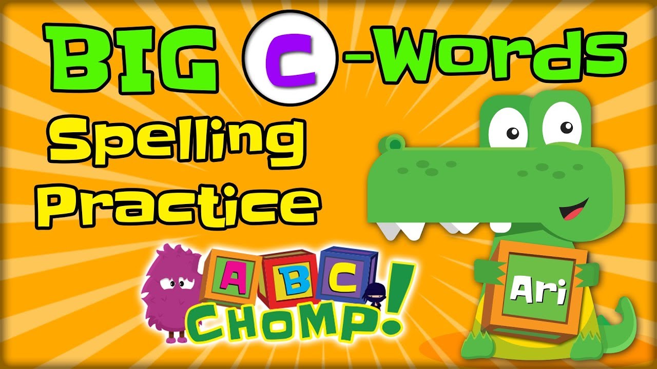 Ari the Alligator plays ABC Chomp! (Uppercase C-Words Spelling Practice ...