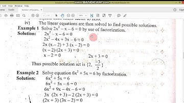 Solution of Quadratic equation by factorization//I.Com//M.Adnan Anwar