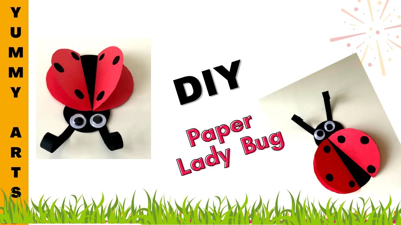 How to make an easy Ladybug Paper Craft | Origami Ladybug - YouTube