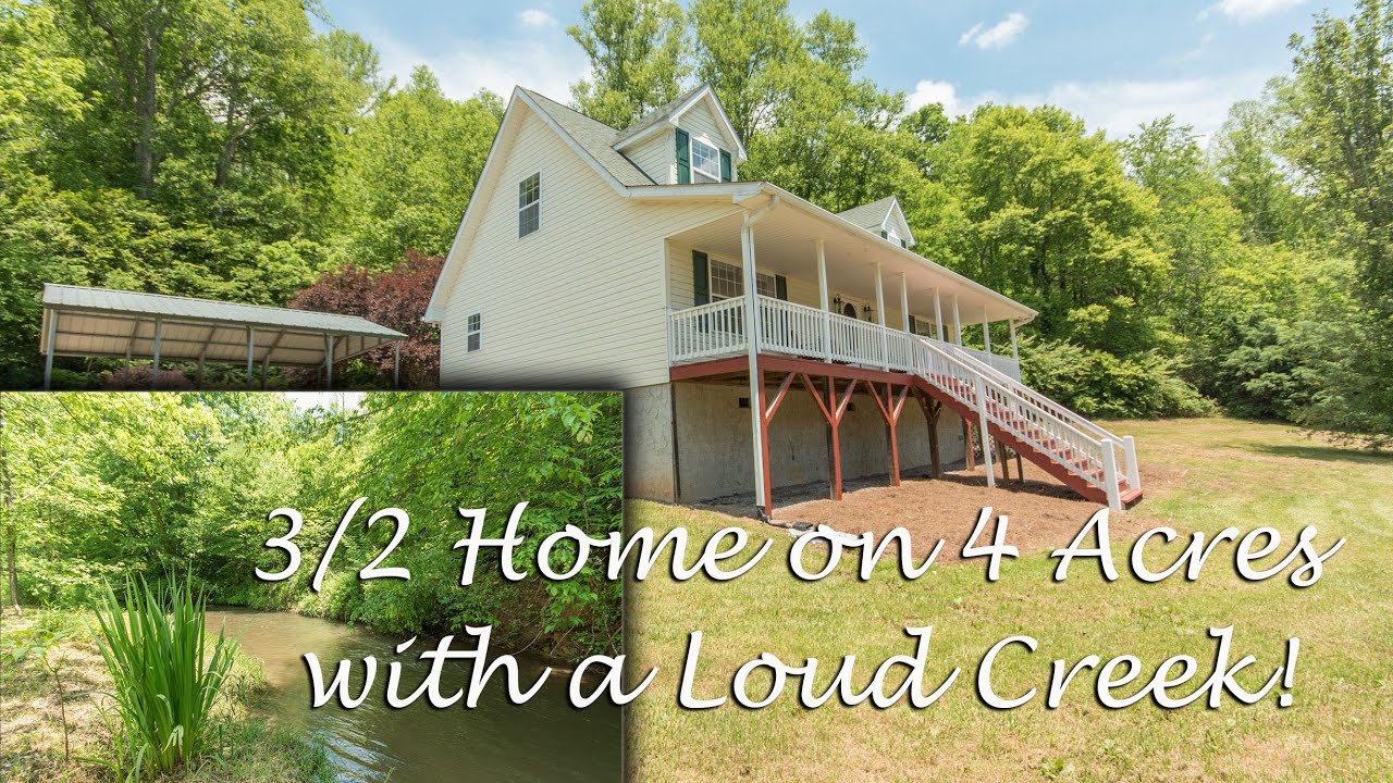 SOLD Home on 4 Flat Unrestricted Acres w/ Huge CREEK FRONTAGE 60