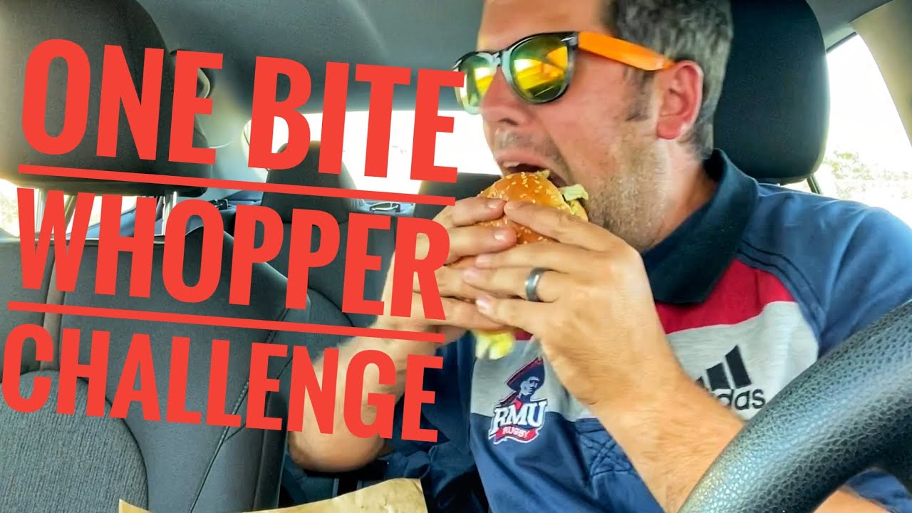 Burger King Whopper One Bite Challenge - YouTube