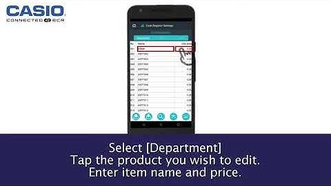 Casio POS Cash Register App Cash Register Settings - SRS500 SRS4000 SRC550 SRC4500