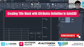Creating Title Block with Attributes Definition in AutoCAD