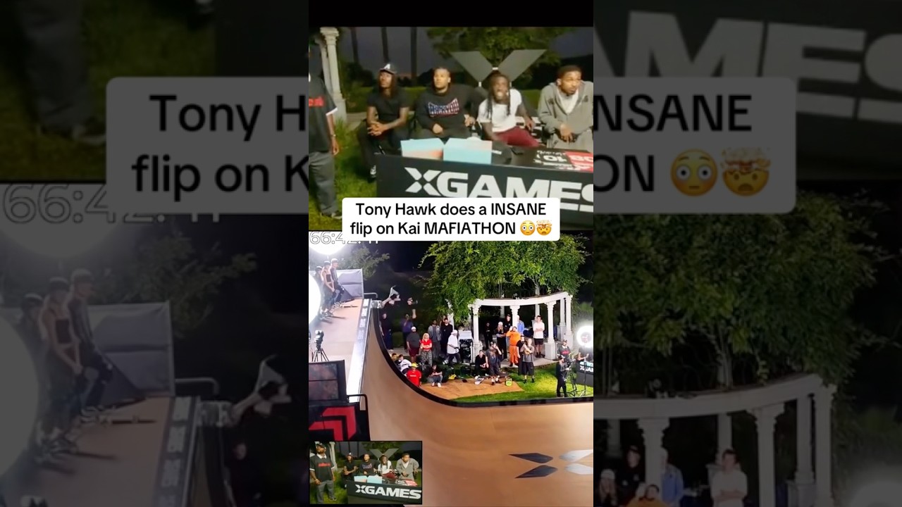 Tony Hawk does a INSANE flip on Kai MAFIATHON 😳🤯 