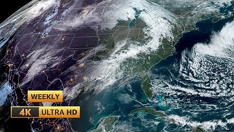 Relaxing Timelapse of April 8, 2024 (week) 4K UHD Continental US America Calm Music NOAA Time Lapse